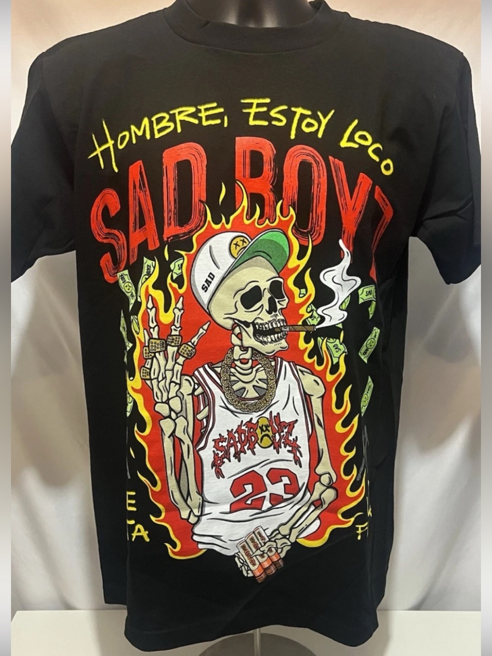 SAD BOYZ  Hombre Estoy Loco Me Gusta La Féria T-Shirt Black Size M